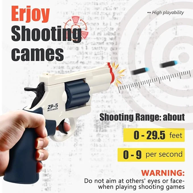 Foam Dart Blaster for Kids, EVA Safety Soft Bullet Toy Gun — Image 4