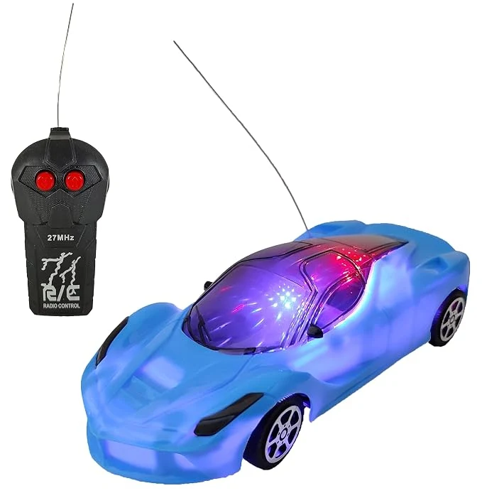 Humaira Plastic RC Modern 3D Light Remote Control Car, Multicolor Wireless 1:20 Scale Gift Toy for Kids Boys — Image 4