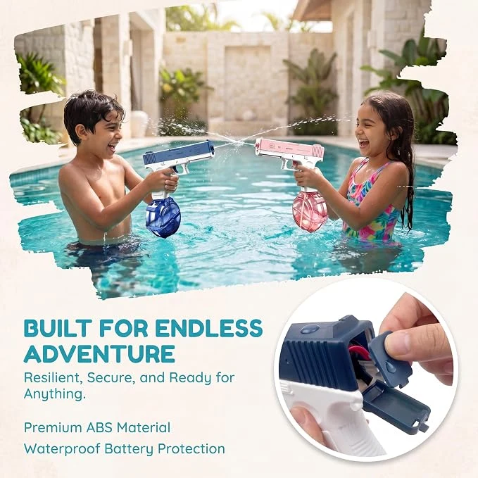 Electric Water Gun for Kids & Adults, Rechargeable 2 Pack up to 32FT Long Range Water Pistol, Electric Squirt Gun for Beach Pool Summer Outdoor Boys Girls