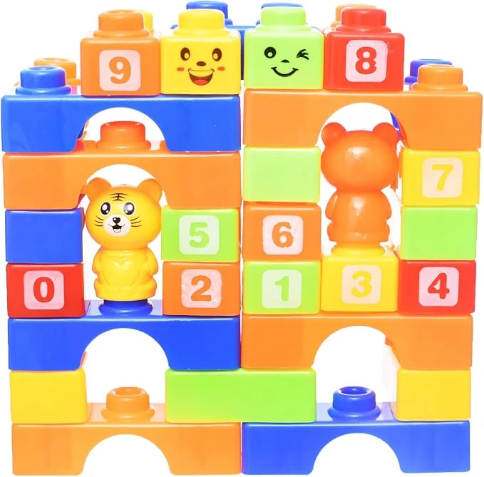 Plastic Building Blocks Toy With Bag And characters For Children Set Of 42 Pieces +3 - Multi Color — Image 2