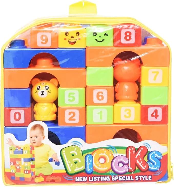 Plastic Building Blocks Toy With Bag And characters For Children Set Of 42 Pieces +3 - Multi Color — Image 3