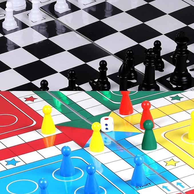 Ankit Toys & Games Chess & Ludo Game Set | 2 in 1 Board Game for Kids & Adults 6+ Years | Entertaining & Strategy Classic Board Game for Travelling | Indoor Games — Image 3