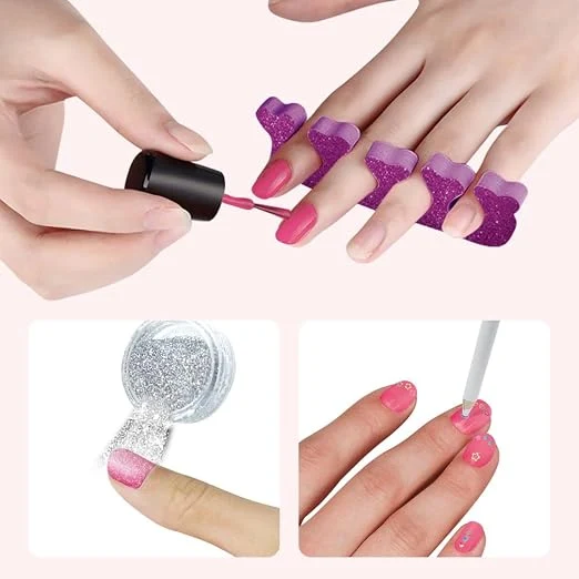 Nail Art Studio Beauty Nail Art Set Gift for Girls Healthy Non-Toxic Tasteless Fashion Dryer Light — Image 3