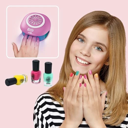 Nail Art Studio Beauty Nail Art Set Gift for Girls Healthy Non-Toxic Tasteless Fashion Dryer Light — Image 5