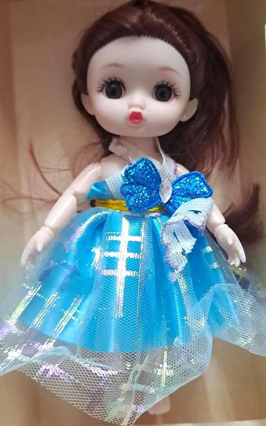 Cute Baby Doll with 3D Eyes and Beautiful Dress with Moveable Joints...Collectable Doll