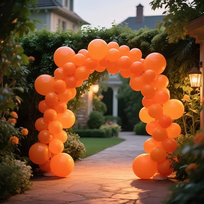 18 Inch Orange Balloons 12 Pack Large Latex Party Balloons Round Helium Balloon for Halloween Birthday Party Anniversary Festival Party Decorations (Orange Balloons 18 inch) — Image 4