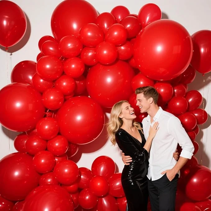 Red Balloons 18 Inch 12 Pack Large Latex Party Balloons Round Helium Balloon for Christmas Wedding Birthday Valentine's Day Engagement Anniversary Festival Party Decorations (Red Balloons 18 inch) — Image 3