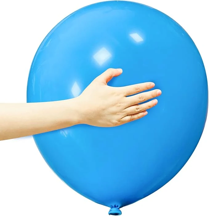 ASIYUHY 18 Inch Blue Balloons 12 Pack Large Latex Party Balloons Round Helium Balloon for Christmas Wedding Birthday Party Baby Shower Anniversary Festival Party Decorations (Blue Balloon 18 inch)