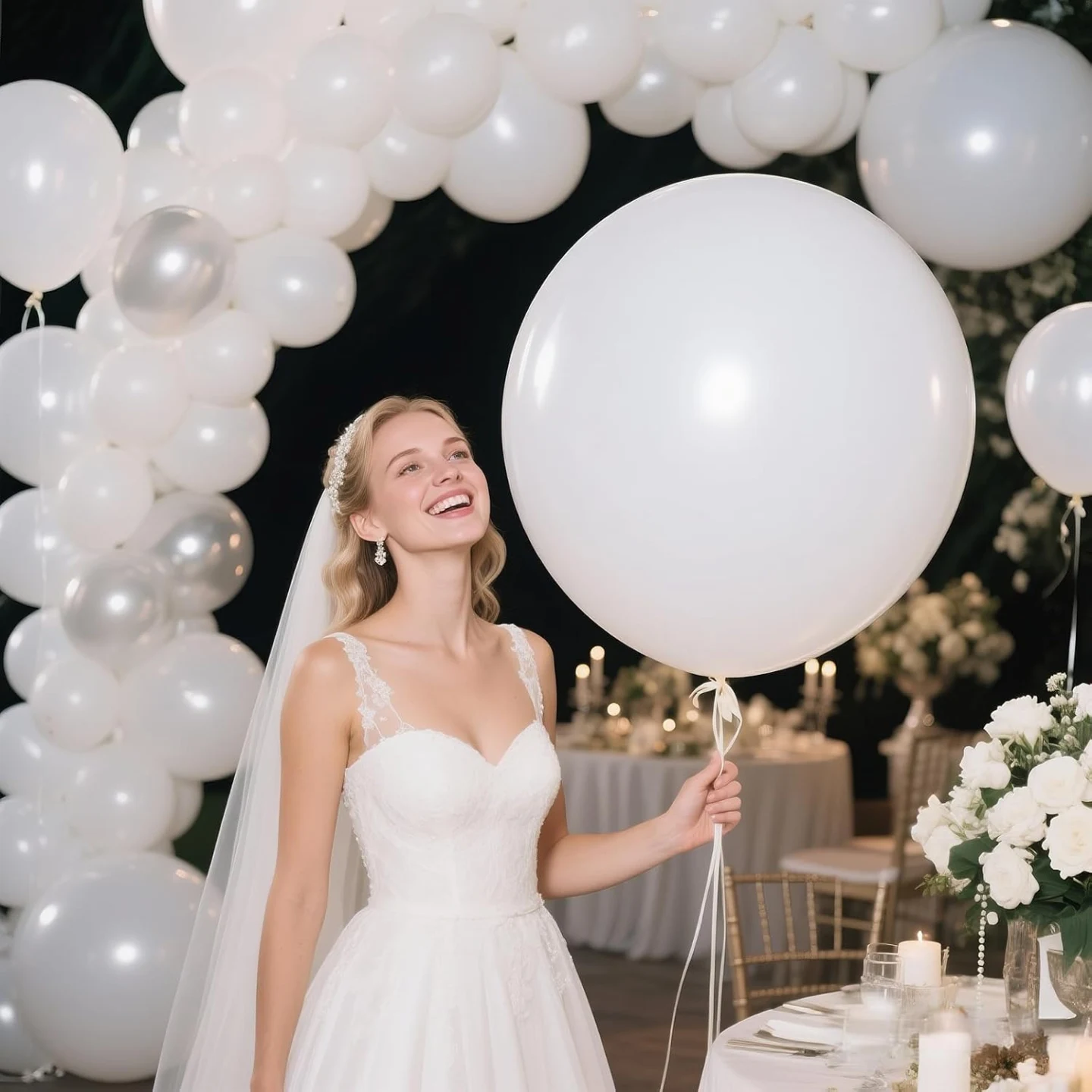 White 18 Inch 100 Pack Latex Party Balloons for Wedding, Birthday, Baby Shower & More — Image 3