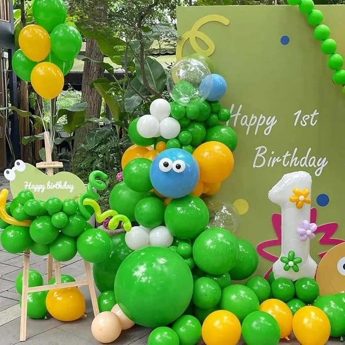 Green Balloons 18 Inch 100 Pack Large Latex Party Balloons Round Helium Balloon for Jungle Safari Birthday Party Christmas Festival Party Decorations (Green Balloons 18 inch) — Image 2