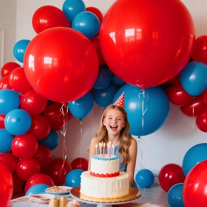 Red Balloons 18 Inch 100 Pack Large Latex Party Balloons Round Helium Balloon for Christmas Wedding Birthday Valentine's Day Engagement Anniversary Festival Party Decorations (Red Balloons 18 inch)