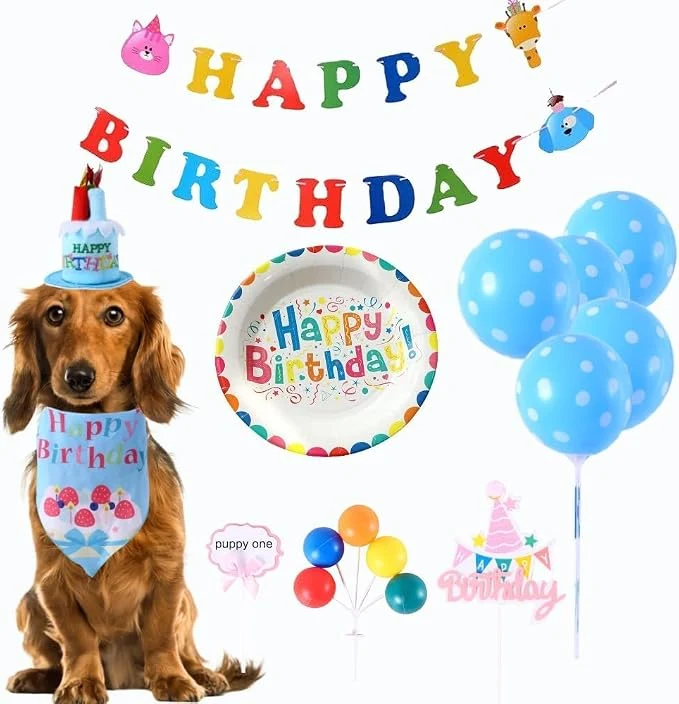 24 PCS Happy Birthday Paper Plates, 7In Colourful Dots Cake Dessert Plates Tableware Set For Boys Girls Birthday Party Supplies Decorations