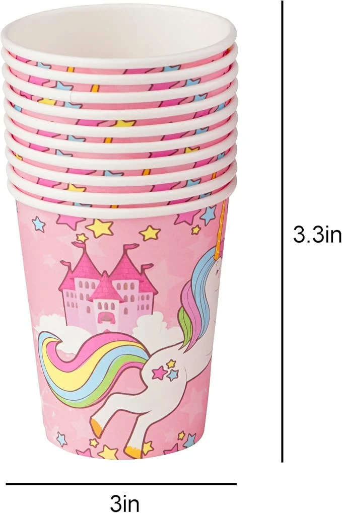 Party decorations Set - Piece Party Supplies Kit with Banner, unicorn plates, Cups, Napkins, Tablecloth - Serves , Perfect for Birthday Parties and Themed Celebrations — Image 5