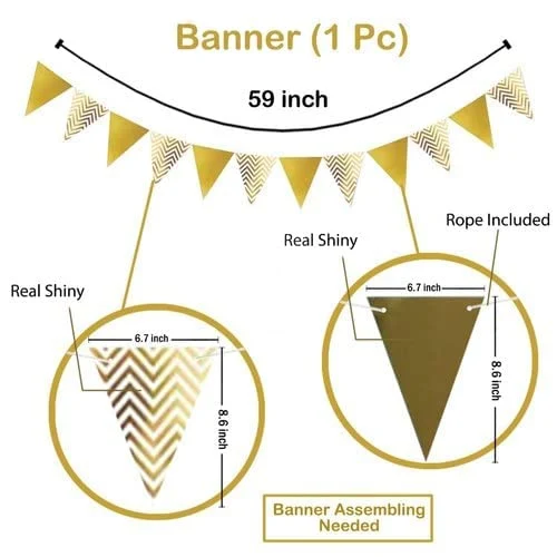 Party Propz Happy Birthday Balloons Decoration Kit 59 Pcs Set for Husband Kids Boys Balloons Decorations Items Combo with Helium Letters Foil Balloon Banner (cardstock), Latex Metallic Balloons — Image 4