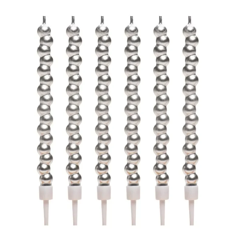 Bubble candles silver