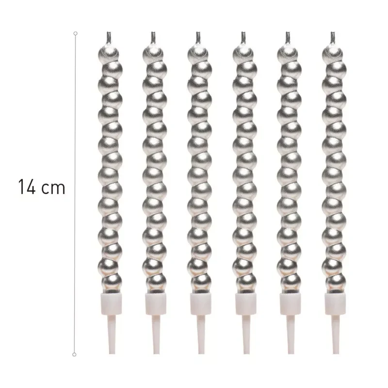 Bubble candles silver — Image 2