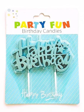 Happy Birthday Blue Candle