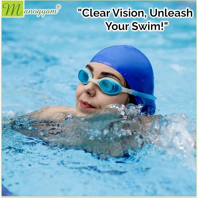 Swimming Cap | Cover Head for Waterpark | Waterproof Silicone Swim Cap Suitable for Long & Hair | Sports Water Activity Goggles Fully Adjustable Ideal for All Age Group