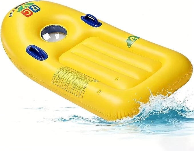 Inflatable Surfboard Kids Pool Bodyboard with Handles Beach Surf Board for Kids Beach Pool Lake Water Slides Summer Camp Vacation Travel Party Events