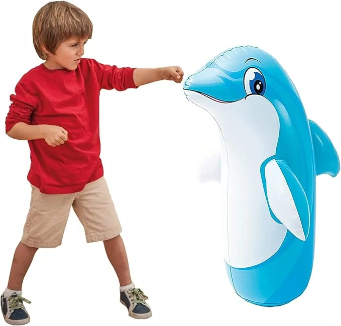 Hit Me Toy for Kids 3-D Inflatable Water Base Toddlers PVC Punching Bag Children Baby and Inflated Filled BOP 3D Boys Girls Outdoor & Indoor Playing
