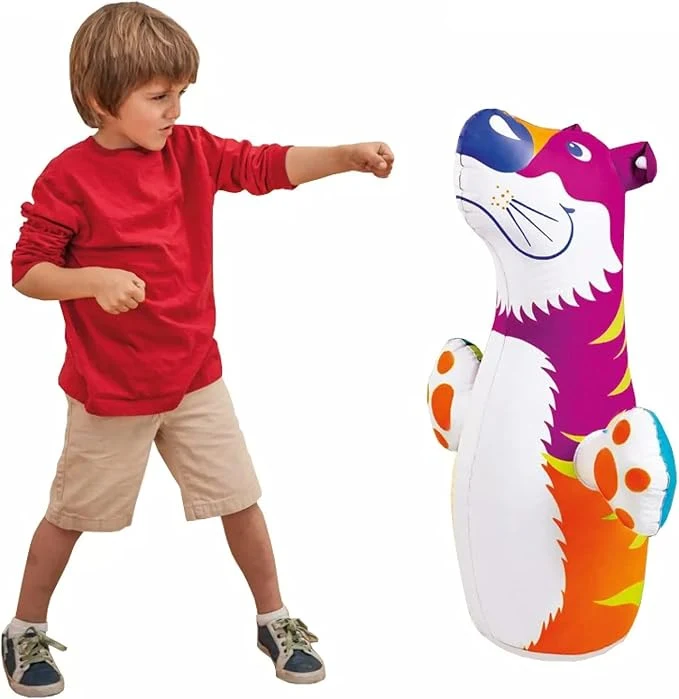 Hit Me Inflated Toy for Kids Inflatable Tiger Toy Water Filled Base BOP for Toddlers PVC Punching Bag for Kids (Multi) — Image 3
