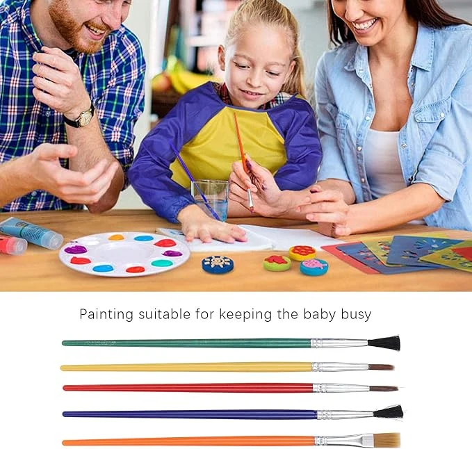 Prevents Staining Flower Drawing Foam Tool Easy to Carry Painting Spongy Brush Set for Painting Scribbling — Image 2