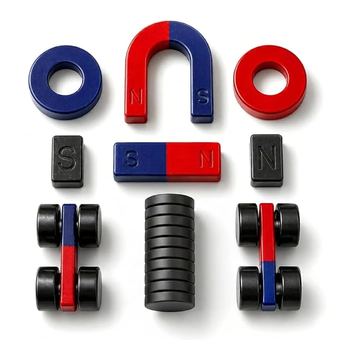 Magnetic Toy Set for Kids | U Shape Magnet, Bar Magnet, Ring Magnets, Magnetic Wheels & Disc Magnets | Science Experiment Kit for School Projects & STEM Learning