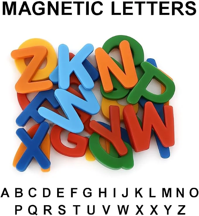 Magnetice English Letters 26pcs – Assorted Colors for Home & Office