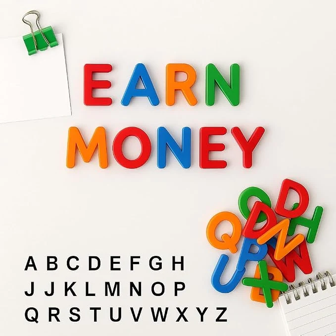 Magnetice English Letters 26pcs – Assorted Colors for Home & Office — Image 3