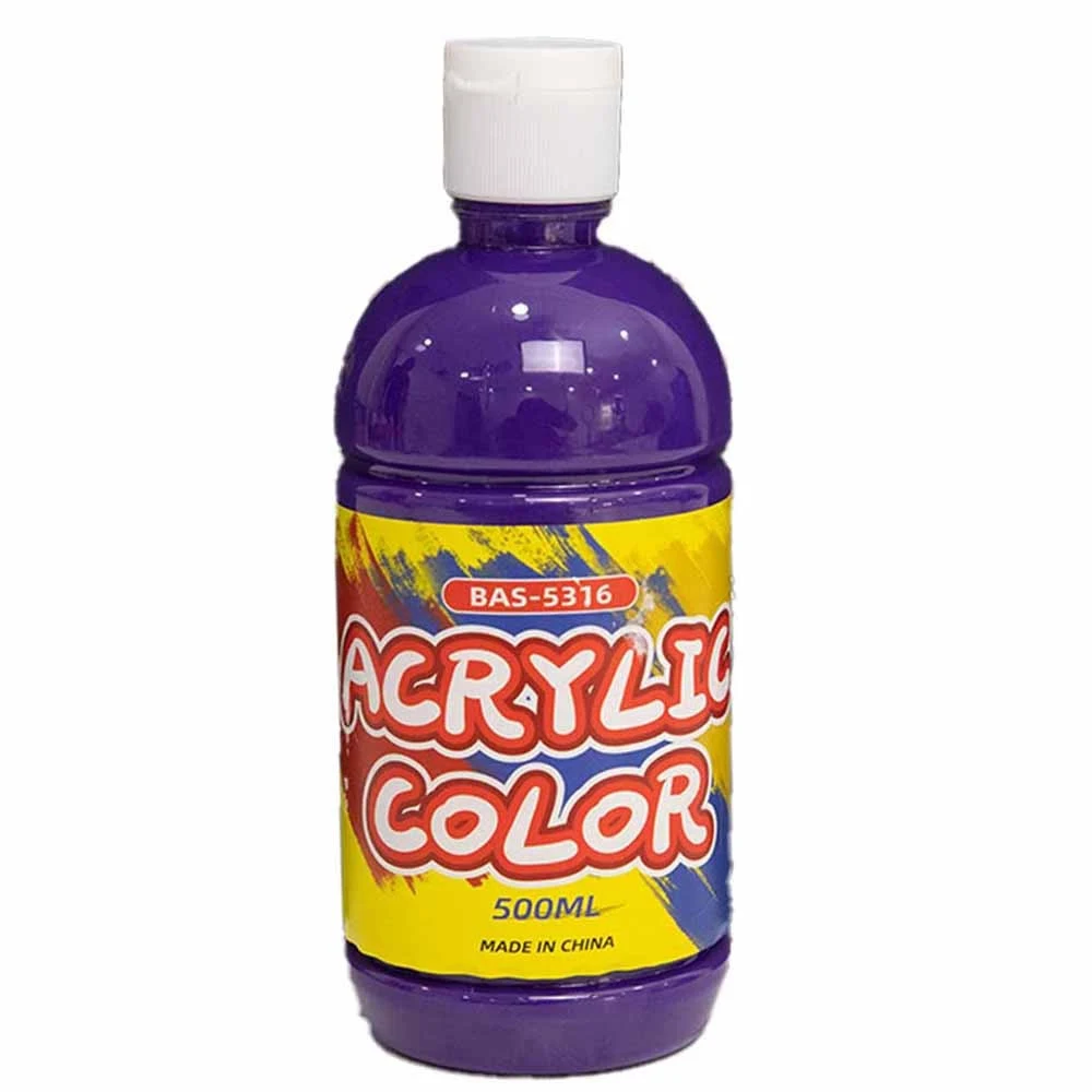 Basic Acrylic Color Bottle, Art and Craft Colors, White Color- 500ml