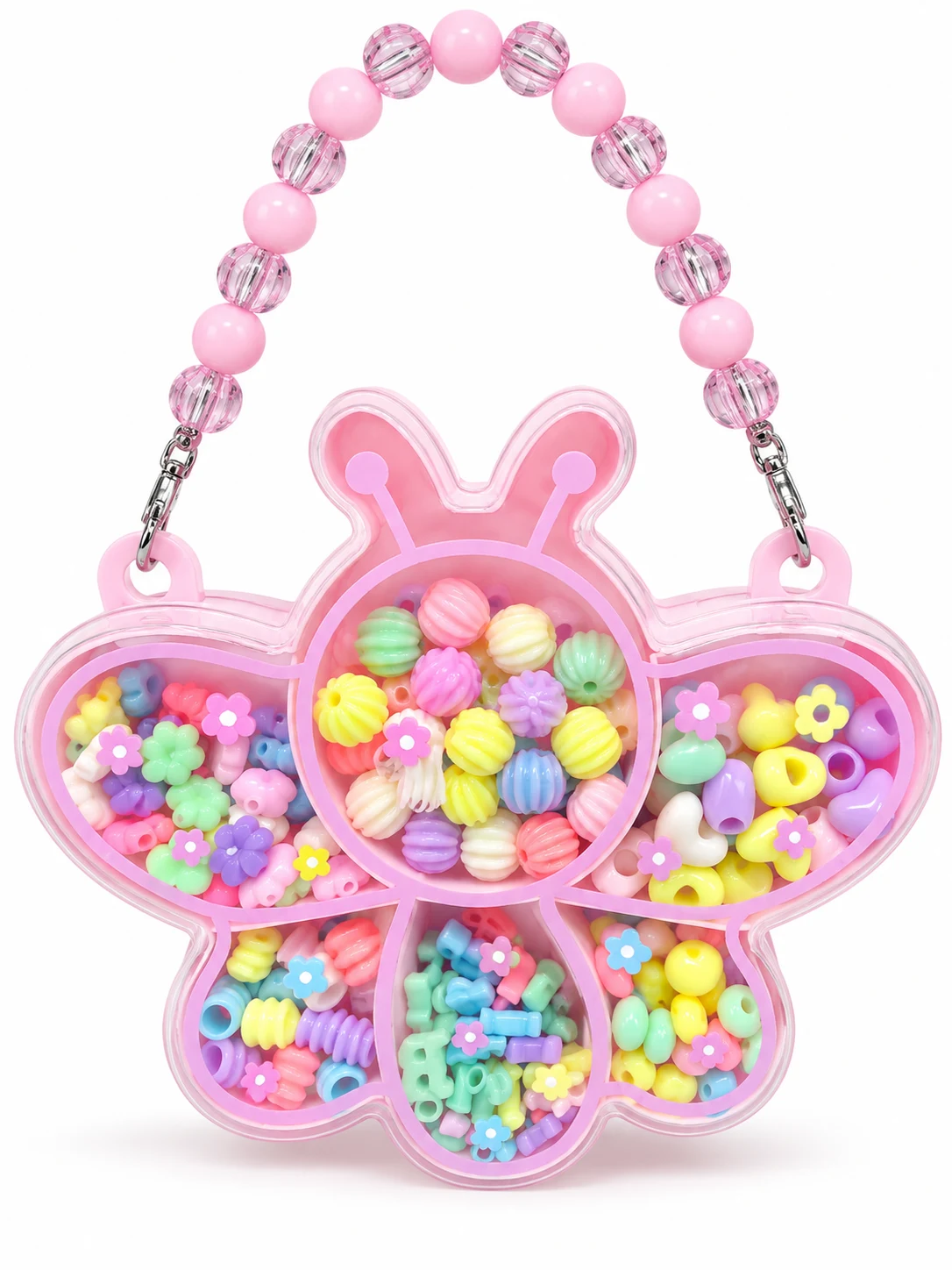 Pink Butterfly Bead Jewellery Kit