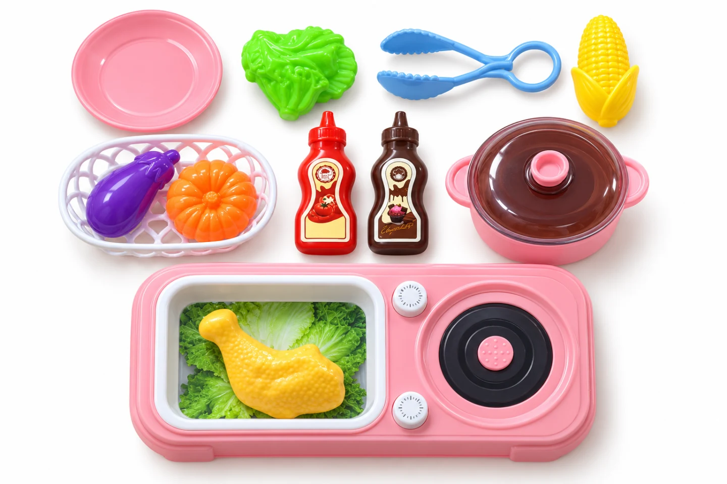 Pink Pretend Kitchen Playset