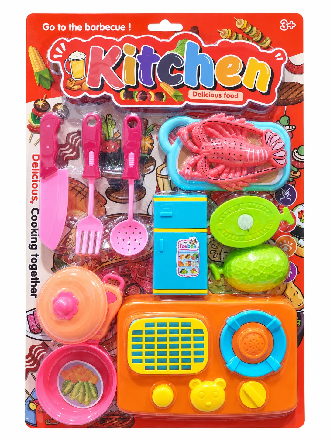 Kids’ Kitchen & Barbecue Playset — Image 2