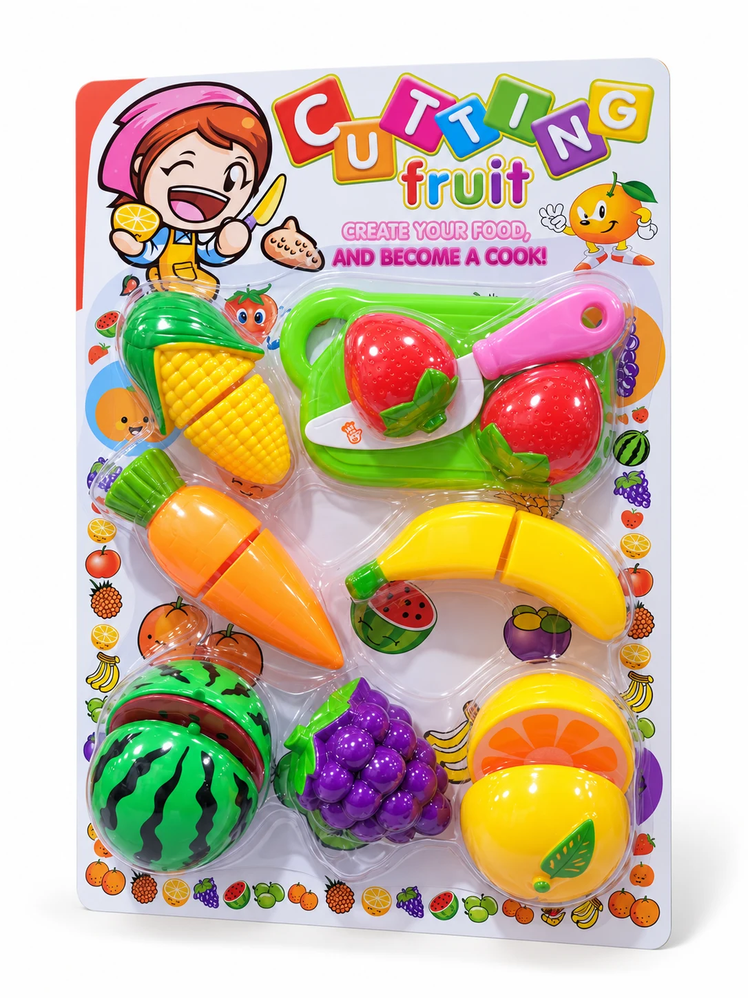 Fruit & Vegetable Cutting Playset — Image 3