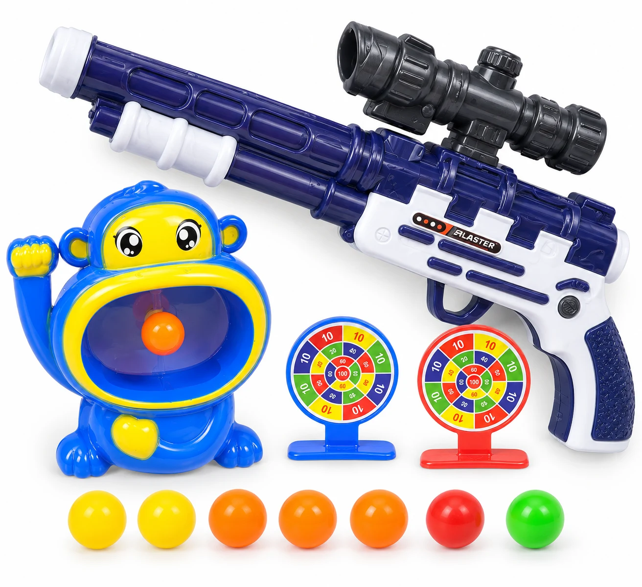 Kids’ Ball Launcher & Monkey Target Game — Image 3