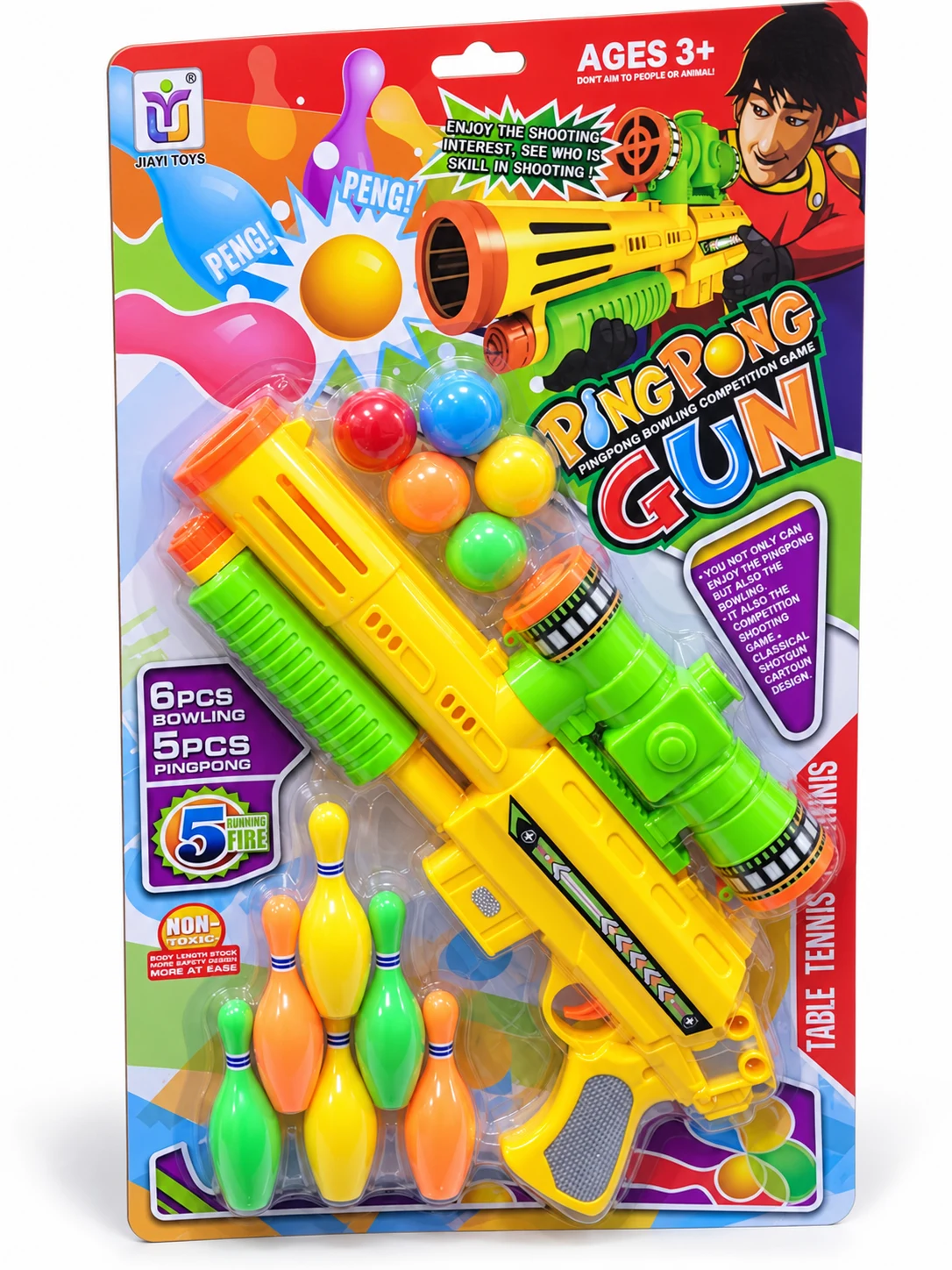 Ping Pong Ball Blaster & Bowling Playset — Image 2
