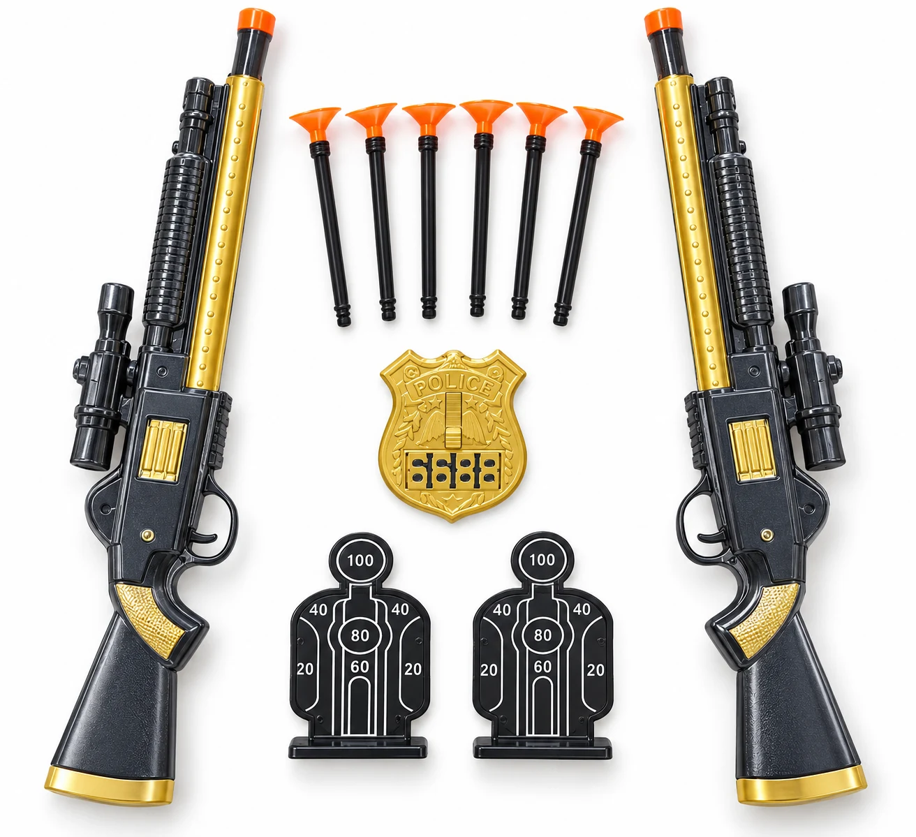 Double Toy Rifle & Target Playset — Image 2