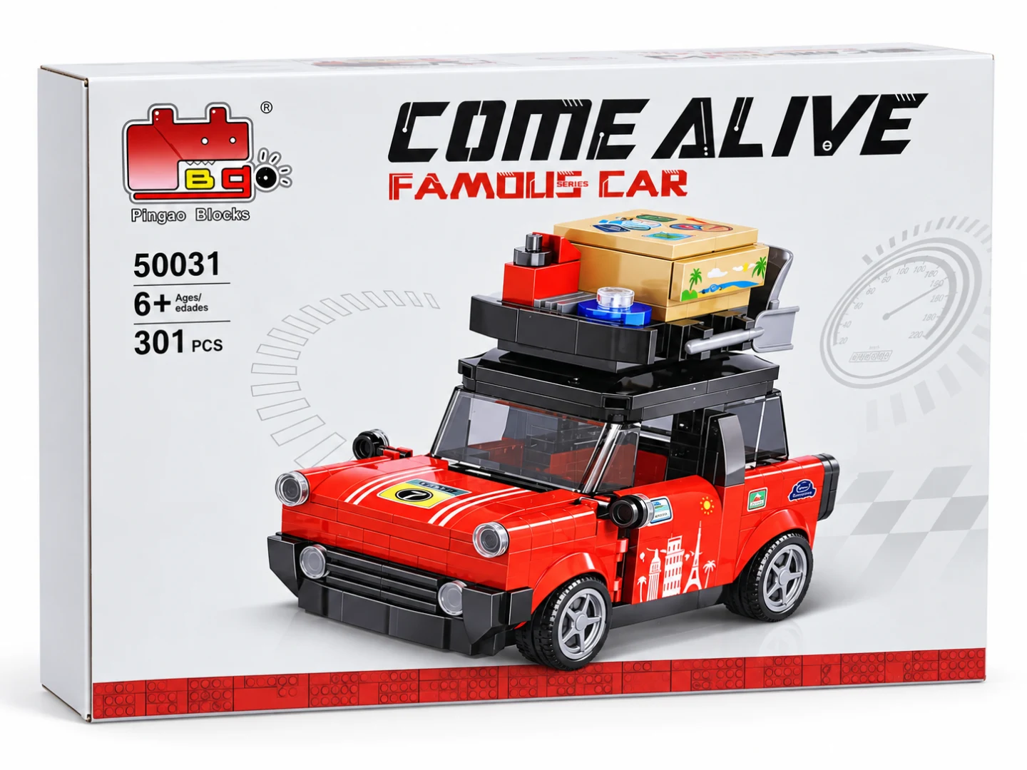 Pingao Blocks Travel Car Building Set – 301 Pieces — Image 2