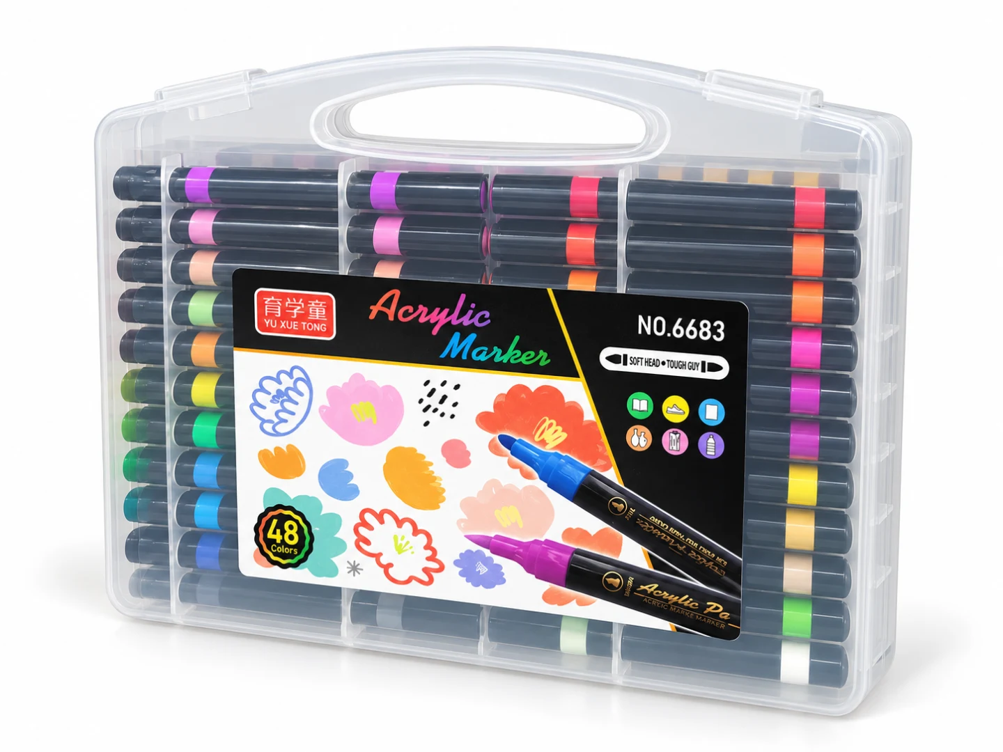 YU XUE TONG Acrylic Marker Set – 48 Colours (No. 6683) — Image 2