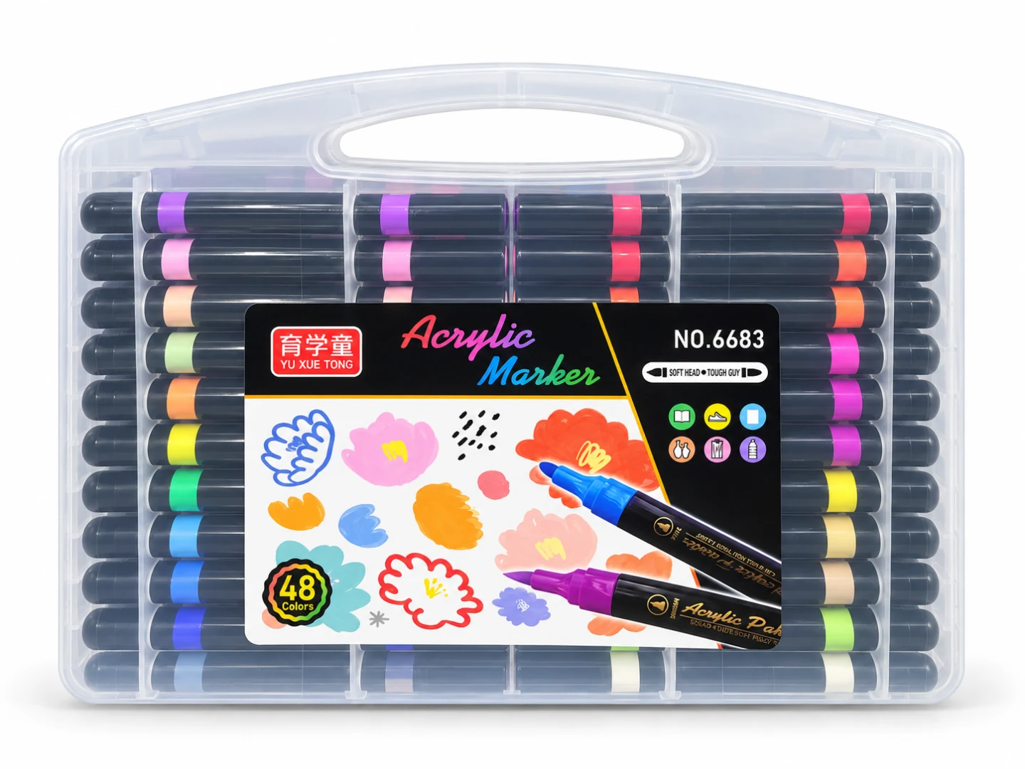 YU XUE TONG Acrylic Marker Set – 48 Colours (No. 6683) — Image 3