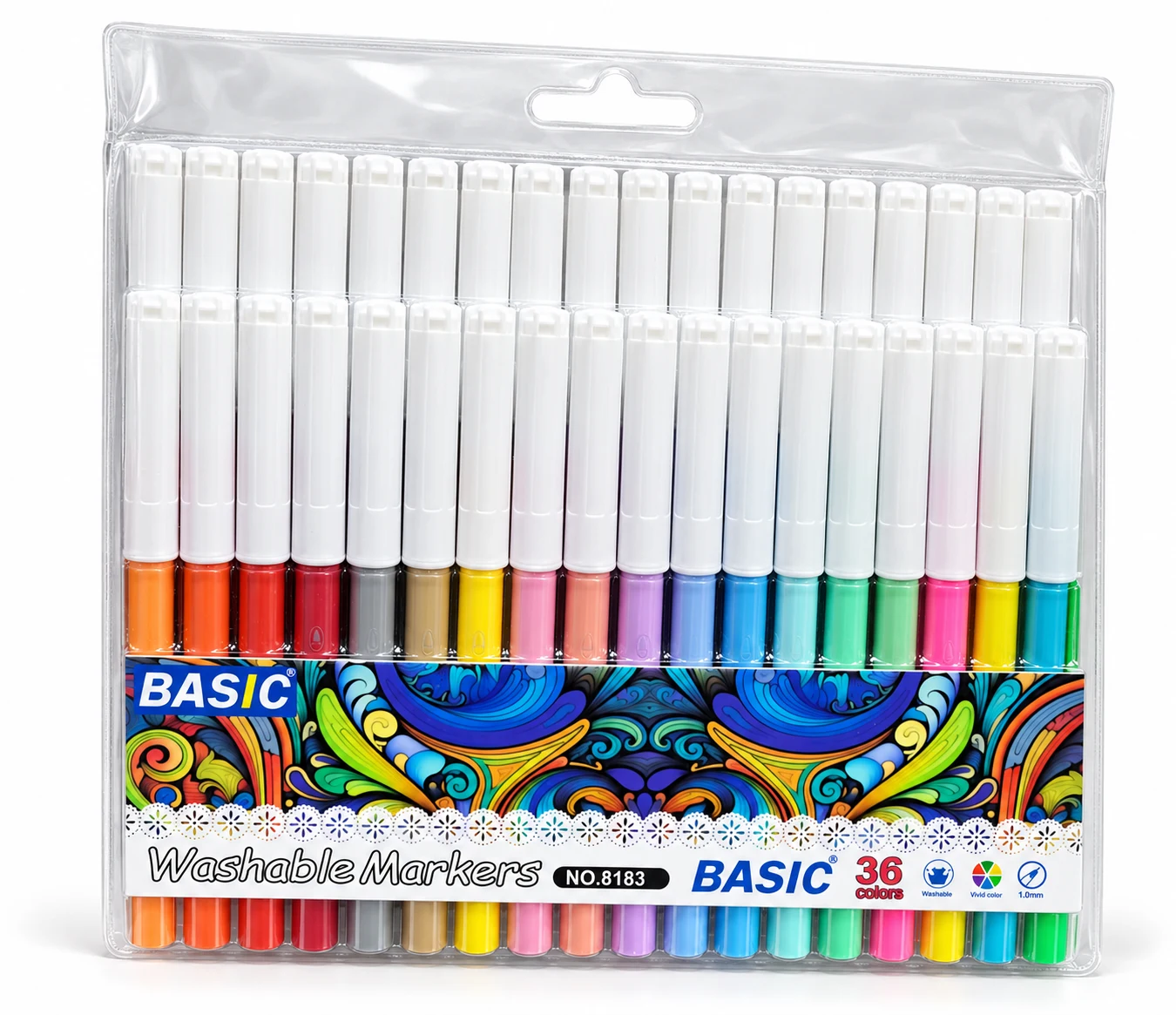 BASIC Washable Markers – 36 Colours (No. 8183) — Image 2