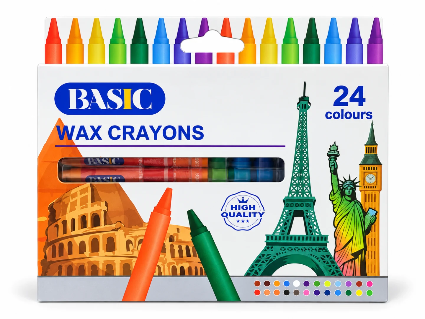 BASIC Wax Crayons – 24 Colours — Image 2