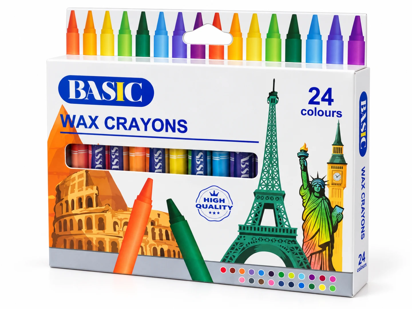 BASIC Wax Crayons – 24 Colours — Image 3