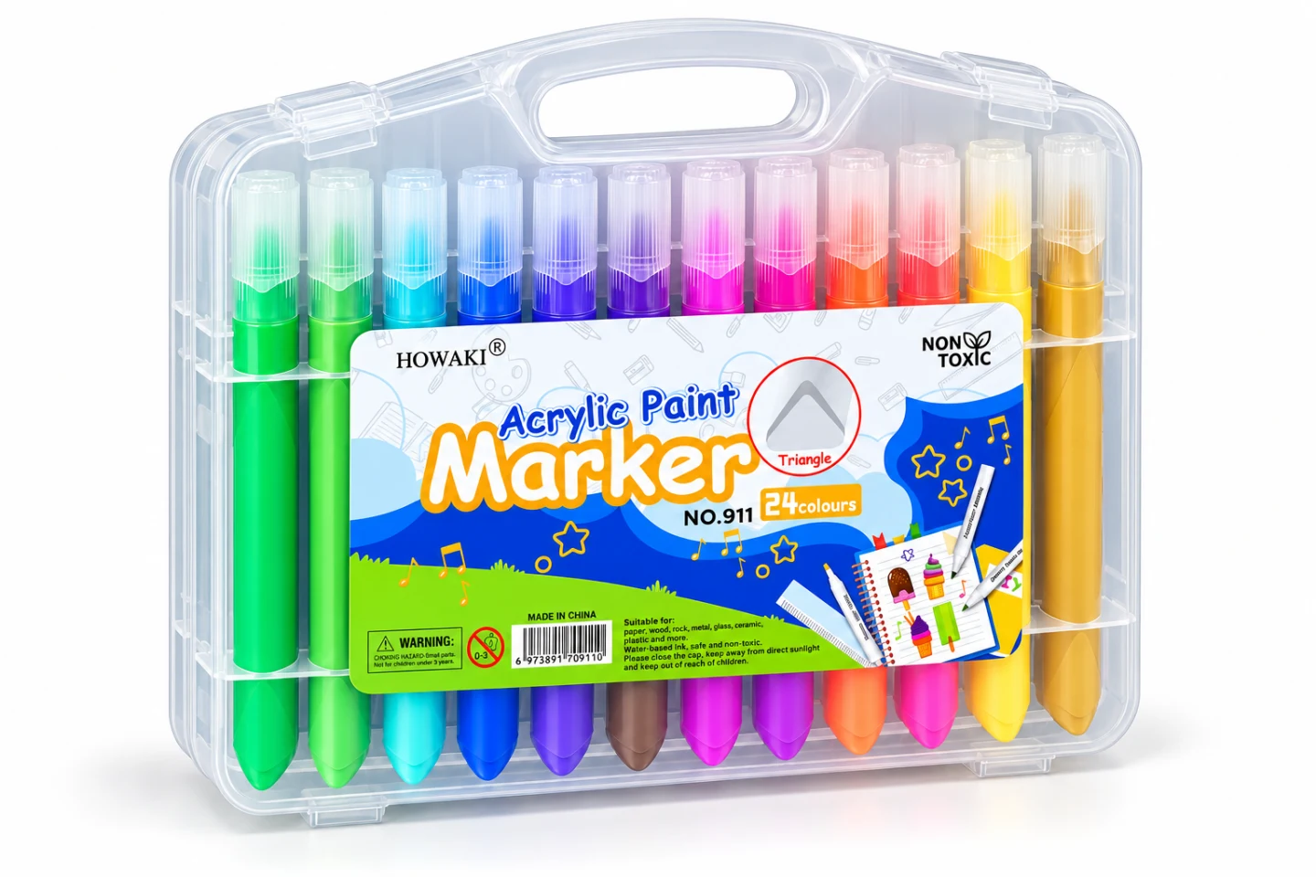 HOWAKI Acrylic Paint Marker Set – 24 Colours (No. 911) — Image 2