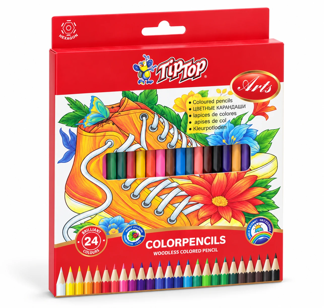 TipTop Arts Colour Pencils – 24 Colours
