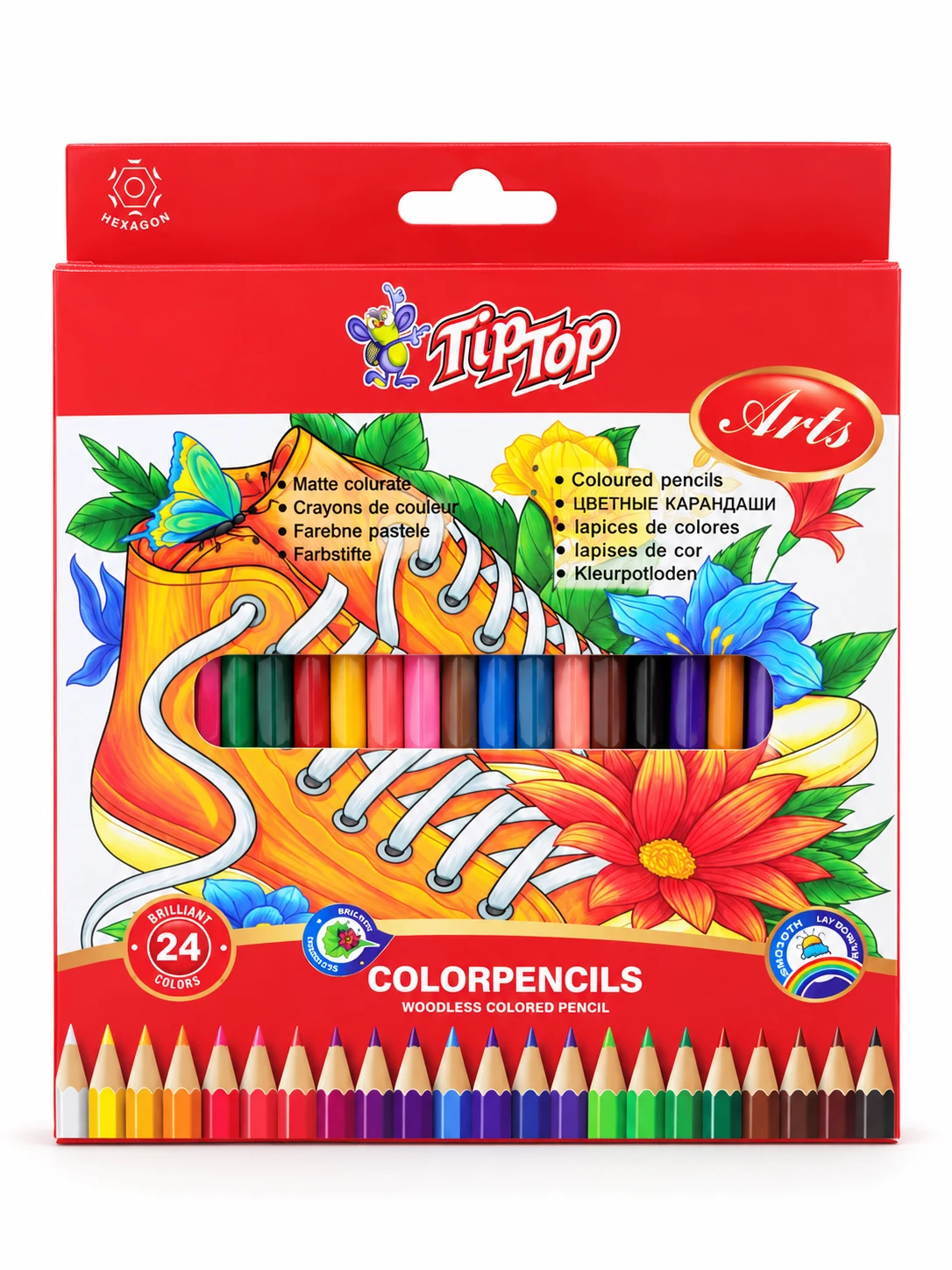 TipTop Arts Colour Pencils – 24 Colours