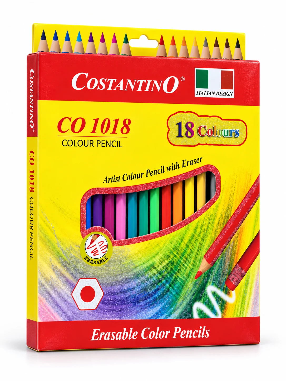 Costantino Erasable Colour Pencils – 18 Colours (CO 1018) — Image 3