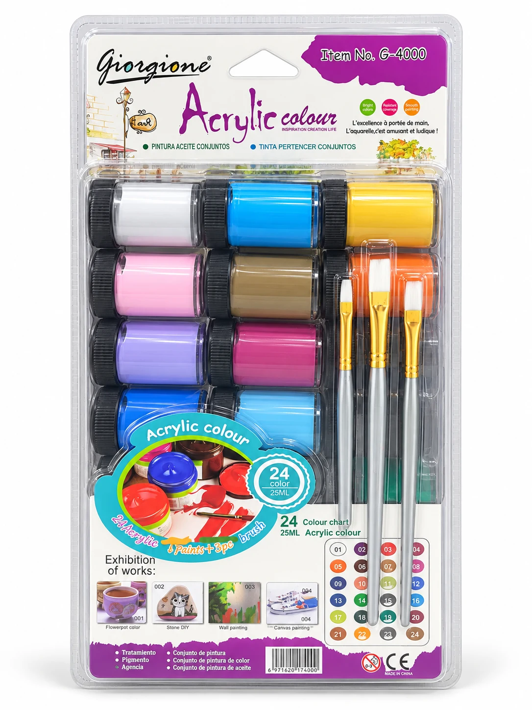 Giorgione Acrylic Colour Set – 24 Colours, 25 ml (G-4000) — Image 3