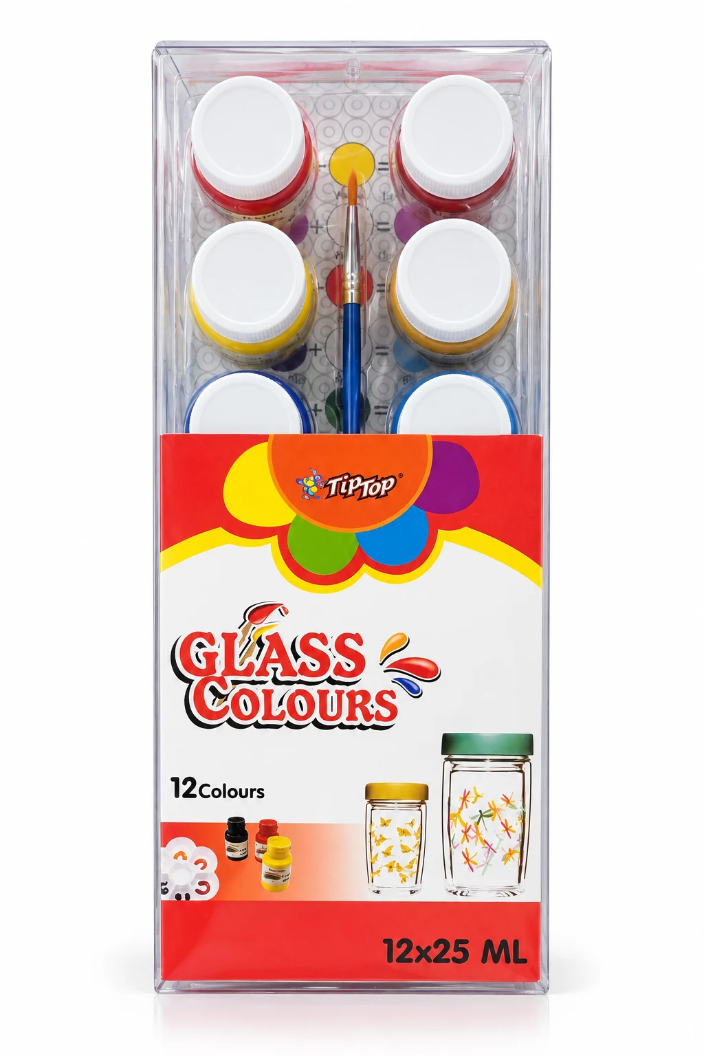 TipTop Glass Colours Set – 12 Colours × 25 ml