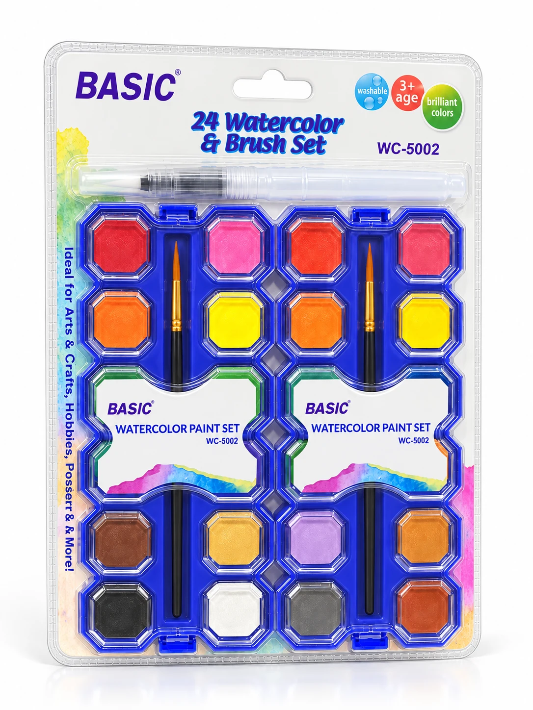 BASIC 24 Watercolour & Brush Set – WC-5002 — Image 3